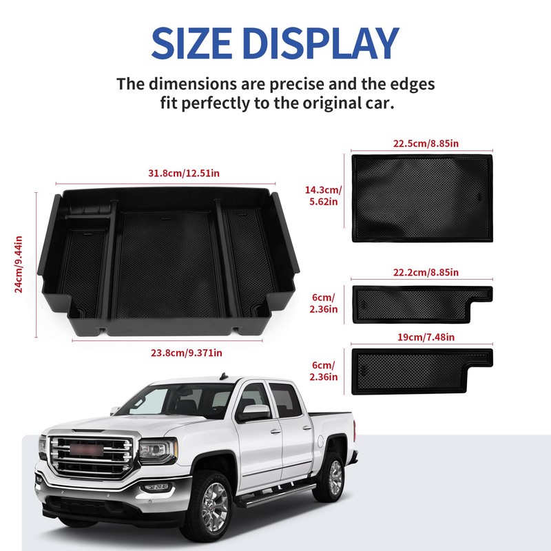 PSLER Center Console Organizer Fit for 2023 2024 2025 GMC
