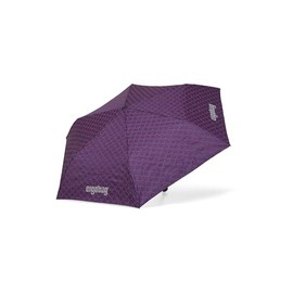 ergobag Children's Umbrella for School Bag, Ultralight and Small with Bag, Reflective Windproof, Pearl Diving Bear - Purple