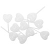 SHUATI 50Pcs 4ml Transparent Liquid Dropper, Heart Shape Plastic Squeeze