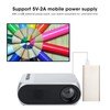 Mini Projector Silver Micro Portable 1080P LED Multi Function for