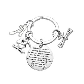 malyunin 2024 Graduation Gifts Keychain For Women Graduation Keychain For Her Him Initial Graduation Gift For Classmates(A)