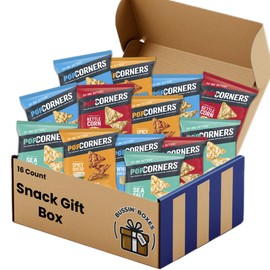 Pop Corners Chip Variety Pack with Individual Bags Variety Pack by Bussin Boxes (16 Count)