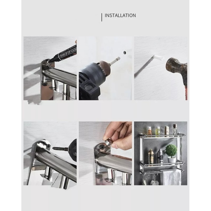 bossco.fc Accesorios De Baño Toallero De Acero Inoxidable De Capas2