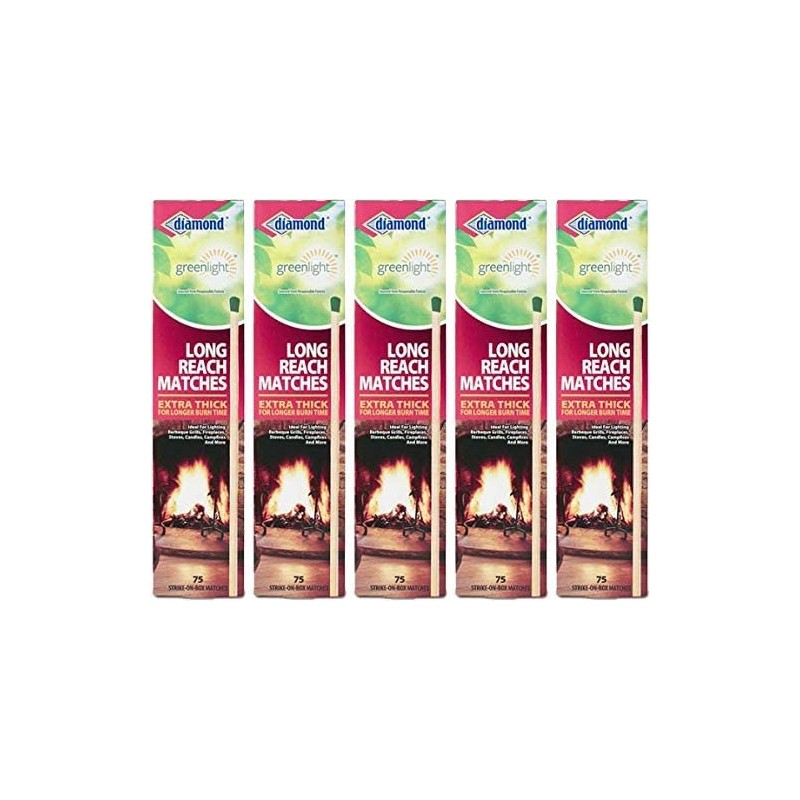 Diamond Long Reach Matches 5 Boxes of 75 each