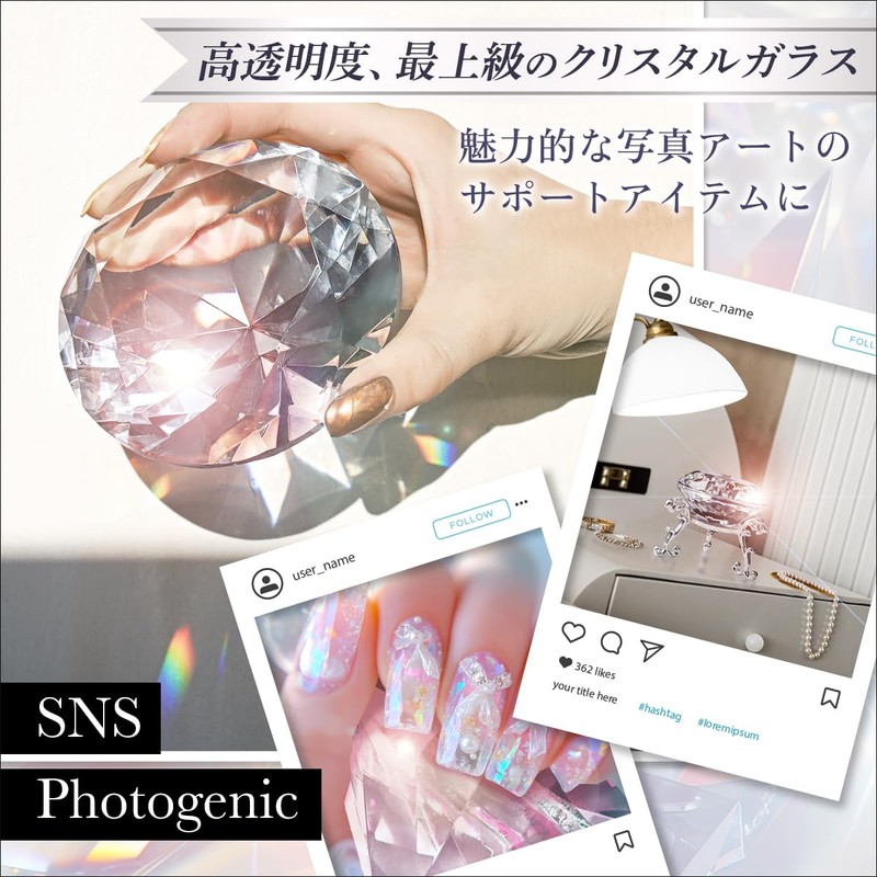 SALUDABLE Crystal Diamond Paperweight Gemstone Paperweight Clear Figurine with Base