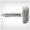 200 Pieces Hinged Screw Cover Caps, Fold Screw Snap Covers