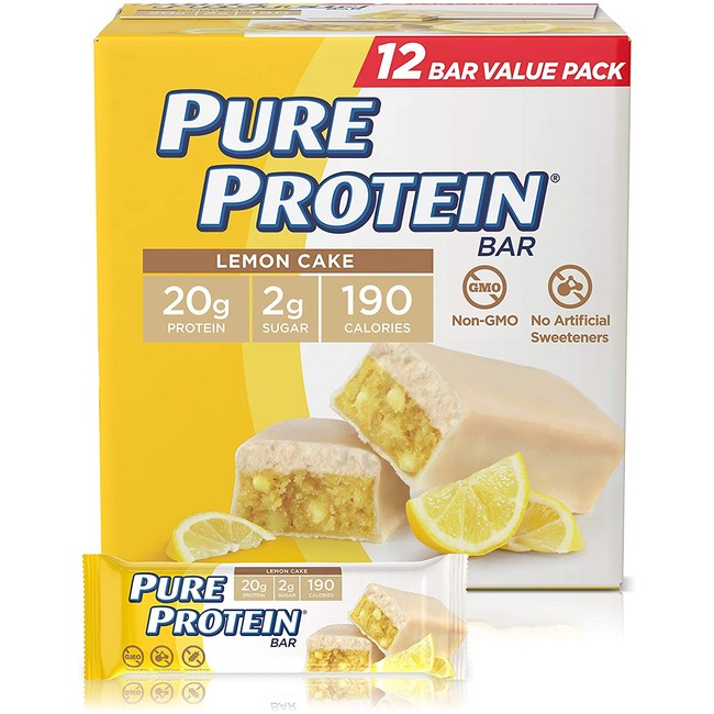 Pure Protein Pure Protein Bars, High Protein, Nutritious Snacks to Support Energy, Lemon Cake, 12 Count, 12 Count
