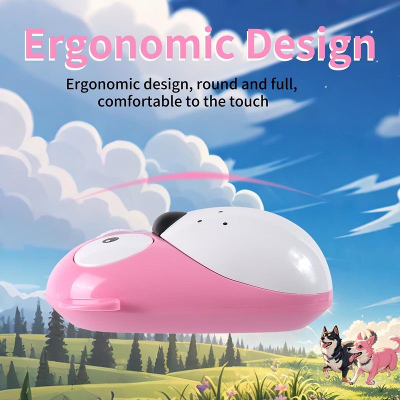 3C Light 2.4GHz Wireless Mouse Cute Animal Dog Shape Cordless