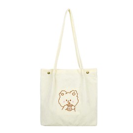 AWXZOM Corduroy Tote Bag tote bag for women corduroy Shoulder bag corduroy crossbody bag cute tote bags aesthetic bag (bear bottle)