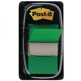 Post-it Index Flags 50 per Pack 25mm Green Ref 680-3 [Pack 12] (680-3)