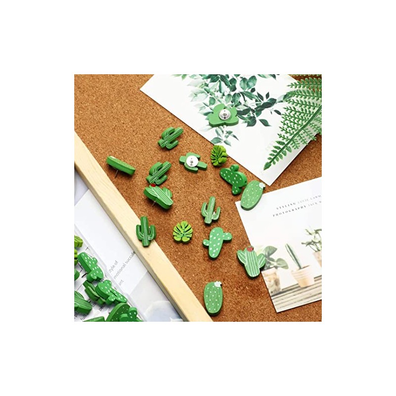 Chinchetas De Madera y Palma De Cactus, Decorativas para Fotos,