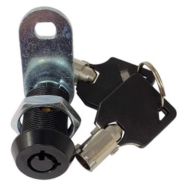 Admiral Locks 1" Tubular Cam Lock, Keyed Alike Removable Key RV Compartment Storage Lock Cabinet Locks (1 Inch 90°, Black Pack of 1)
