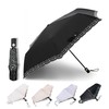 Ultra Lightweight Parasol, Sun or Rain, Floral Embroidery, Folding Umbrella,