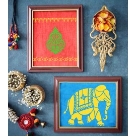 CrafTreat Reusable Damask Paisley Stencils 6x6 Inch for Painting on Wood, Canvas, Paper, Fabric, Floor, Wall and Tile DIY Art and Craft Stencils - Paisley Template Stencil