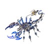 3D Metal Model Kits, Mechanical Scorpion King Blue 3D Metal