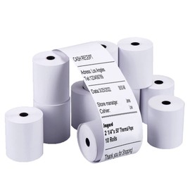 Jayard 2-1/4inch*50ft Thermal Paper Rolls For Credit Card - Cash Register Rolls - Premium Register Tape Pos Thermal Printer Paper (10 Rolls) Jayard-TP