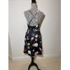 Glory Sunshine Size S Santa Christmas Print Black Party Dress