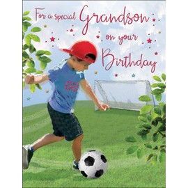 Piccadilly Greetings Regal Publishing C80231Birthday Card Grandson , black|yellow|white|blue,8 x 6 inches