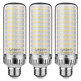 gezee 35W LED Light Bulb, E26 Base LED Lamp, 280 Watt Equivalent, 3500 Lumens, Daylight White 6000K, Non-Dimmable (3-Pack