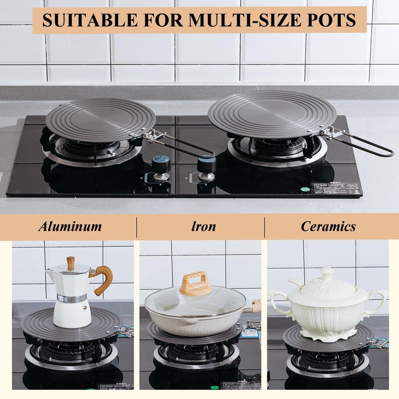 Tujoe 2 Pcs Simmer Plate for Gas Stove 11 Inches
