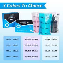 Tattoo Wash Bottle Bags - Emalla 250Pcs Disposable Tattoo Wash Bottle Covers Squeeze Bottle Bags Pink Tattoo Bottle Sleeves for Tattoo Bottles Tattoo Supplies Tattoo Accessories
