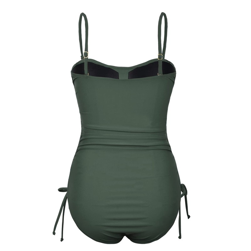Mycoco Traje de baño de una pieza sin tirantes para