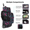 Tilami Rolling Backpack 19 inch with Lunchbox Wheeled Laptop Backpack,