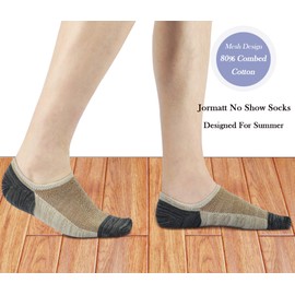 JORMATT No Show Socks Men Socks 6 Pairs Low Cut Ankle Sock Non Slip Short Socks Casual Invisible Cotton Socks,men shoe size 10-14