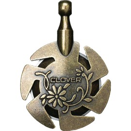 Clover Yarn Cutter Pendant, Antique Gold