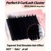 Fluffy Individual Clusters Eyelash Extensions Set, 120D Volume Lashes, Black