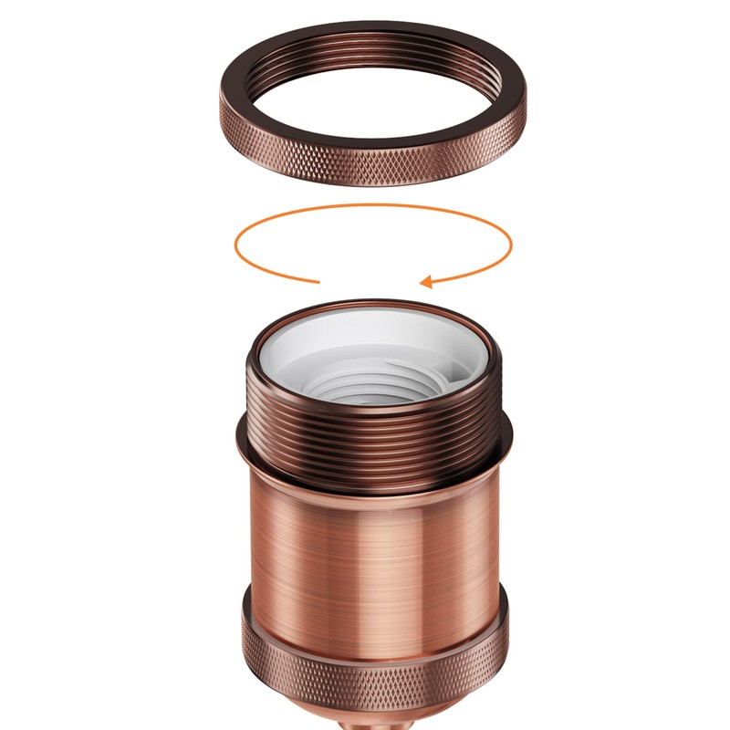 ledscom.de RETRA Table Lamp Switch Matte Bronze E27 Socket Cage
