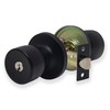 XFORT Tulip Entrance Knob Set Matt Black, Door Knob with
