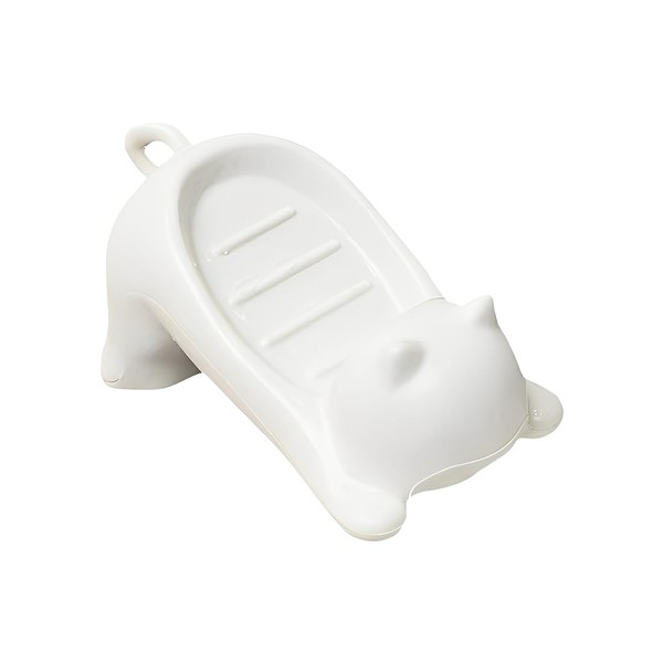 Cat Design Soap Dish with Automatic Drain (19 x 10