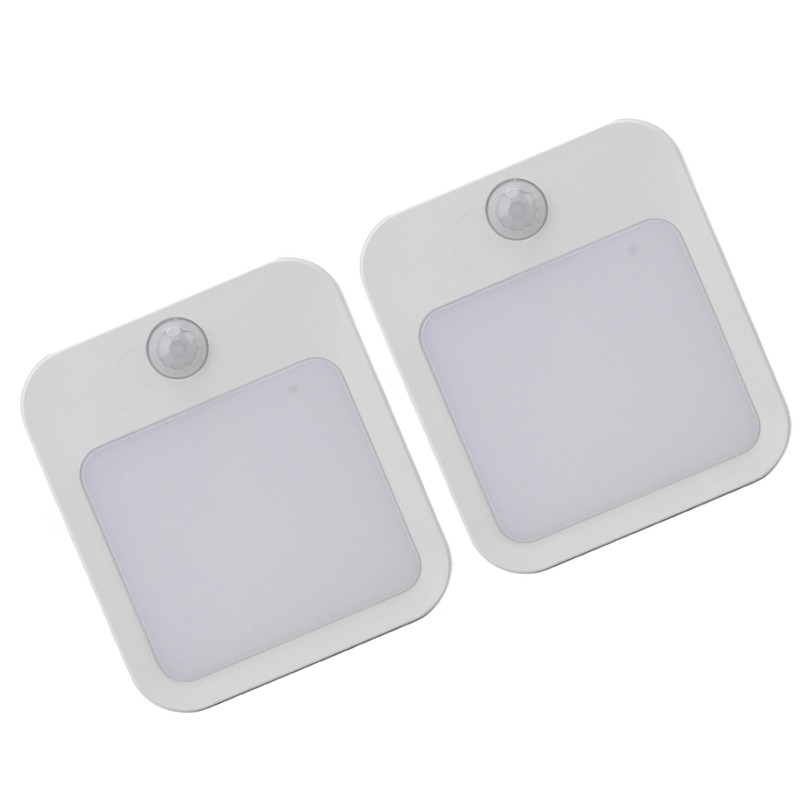 2pcs Plug in Night Light with Motion Sensor Mini Warm