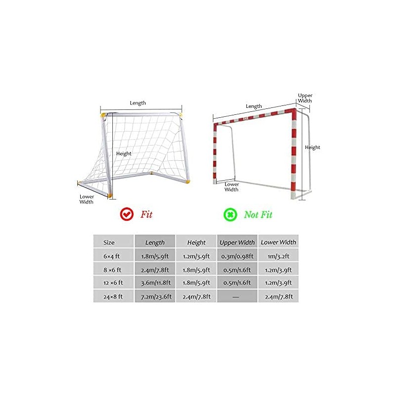 Soccer Goal Net Football Net Durable Portable Replacement Tough Goal