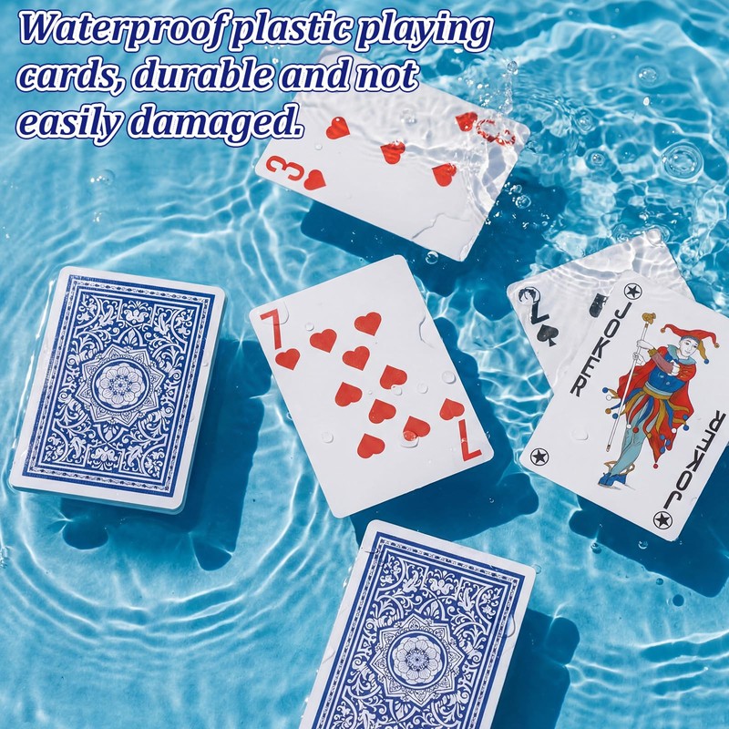 Outus 6 Decks Waterproof Playing Cards Plastic Poker Game Jumbo