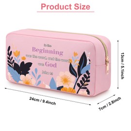 Christian Gifts for Women Cosmetic Bag Religious Presents for Friends Teen Girls Sister Friendship Makeup Bag for Friends Spiritual Bible Verse Gifts for Mum Wife Colleague Makeup Travel Pouch