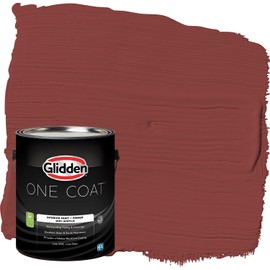 Glidden One Coat 1 gal. Brick Dust/Red Semi-Gloss Interior Paint with Primer