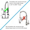 KWODE Pre-Rinse Spray Valve Replacement Head for Commercial Kitchen Faucet