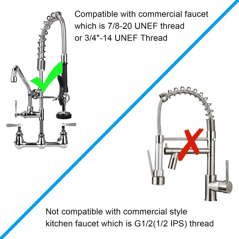 KWODE Pre-Rinse Spray Valve Replacement Head for Commercial Kitchen Faucet