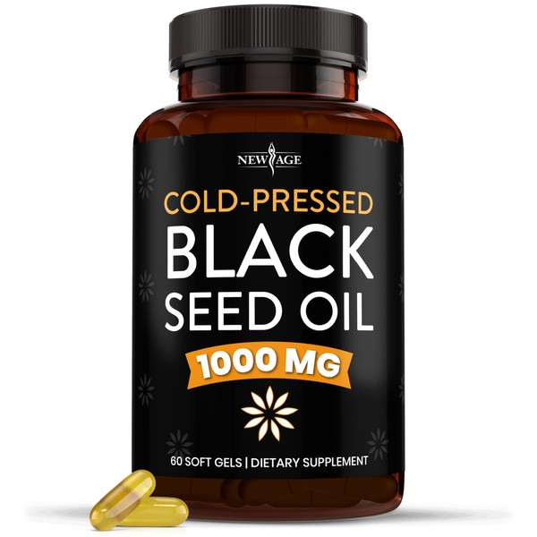 NEW AGE Black Seed Oil Softgel Capsules - Premium Cold-Pressed