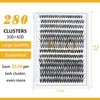 B&Q Individual Eyelash Clusters 280Pcs D Curl 30D 40D Lashes