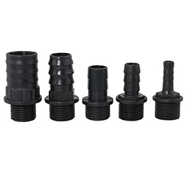 BAIRONG Nozzles Kit for Fountain Pump, Replacement Adapters 5 Sizes Plastic Nozzles for Aquarium, Fish Tank, Pond, Hydroponics, Statuary