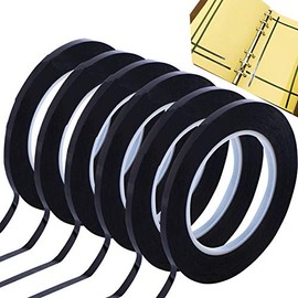 GoProver - Paquete de 6 cintas gráficas de 3 mm de 1/8 pulgadas de ancho de rayo, cinta adhesiva para pizarrón blanca, cinta de marcado, cinta de cuadrícula para artistas, 108 pies de largo por rollo