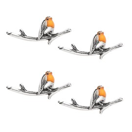 JNAWA 2Pairs Robin Bird Branch Earrings Pretty Pierced Ears Cute Animal Earrings Exquisite Zinc Alloy Jewelry Gifts for Women Girls Party Accessories