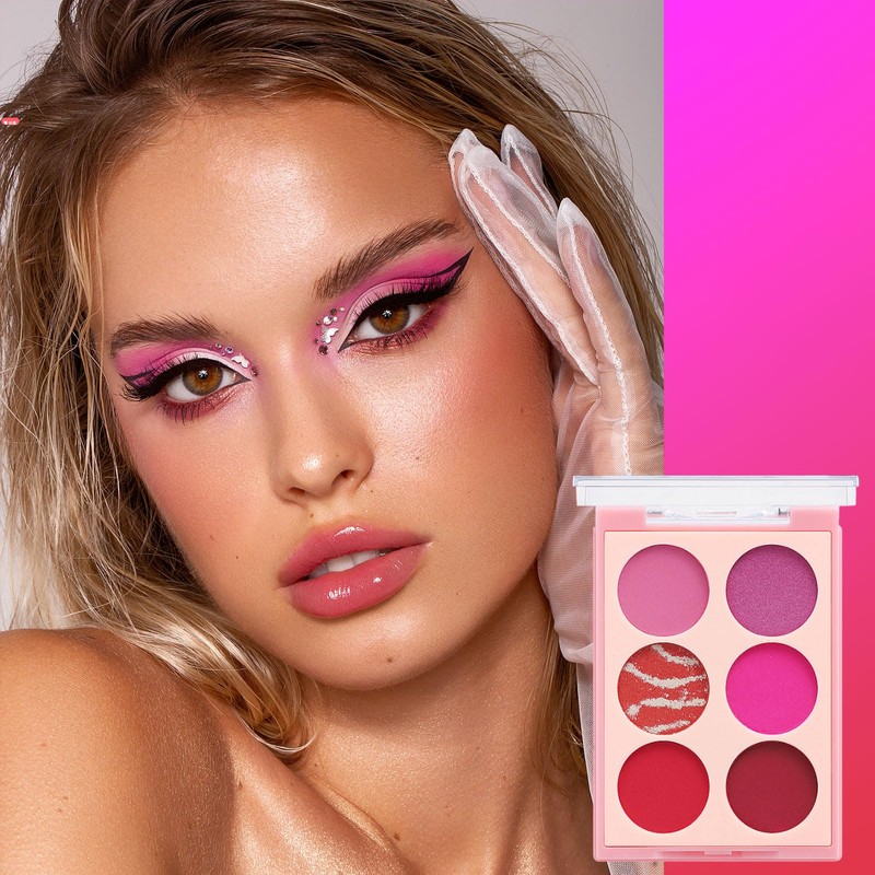 Pink Eyeshadow Palette, Pink Make-Up Palettes Shimmer Eye Shadow, Highly