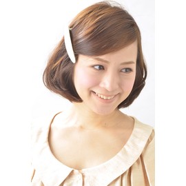 VINGTAINE H-604-WH Elegant Simple Barrette Hair Accessories, White