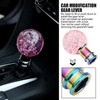 Manual Shift Knob Gear Stick Shifter Pink Crystal Bubble with