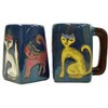 Mara Stoneware Mug - Cats - Blue 12 oz.