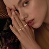 Finrezio 6PCS 14K Gold Plated Stacking Ring Set for Women